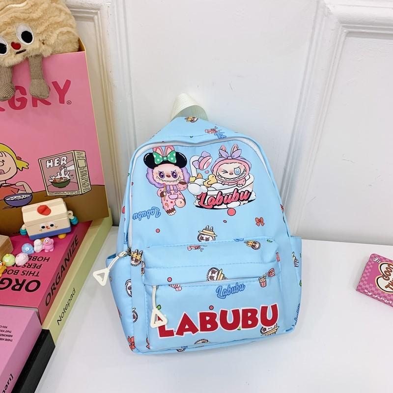 

Large Capacity Primary School Schoolbag Cartoon Animation Foreign Style Printing Boys And Girls Backpack Children S Backpack небесно-голубой