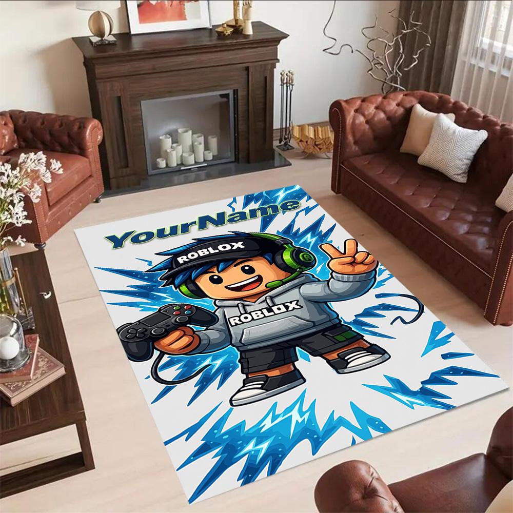 Roblox 405 Personalized Text Floor Rug Office Rug Perfect for Dining Room Bedrooms Entryway Playrooms Anti-slip Rug Decorate Offices