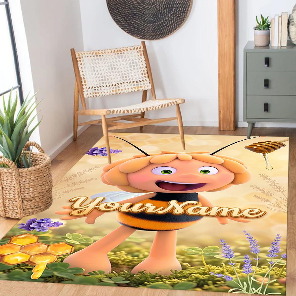 Biene Maja Customized Name Carpet Design for Living Rooms Study room Bedrooms Foyer Anti-slip Rug Office home decor