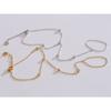 Yhpup Trendy Stainless Steel Zircon Beads Back of Hand Chain Finger Bracelet Fashion Chic Sexy Jewelry Waterproof Wholesale Gift