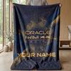 Red Bull Racing Custom Flannel Throw Blanket Print Your Name Text Soft Warm Blanket Holiday Present