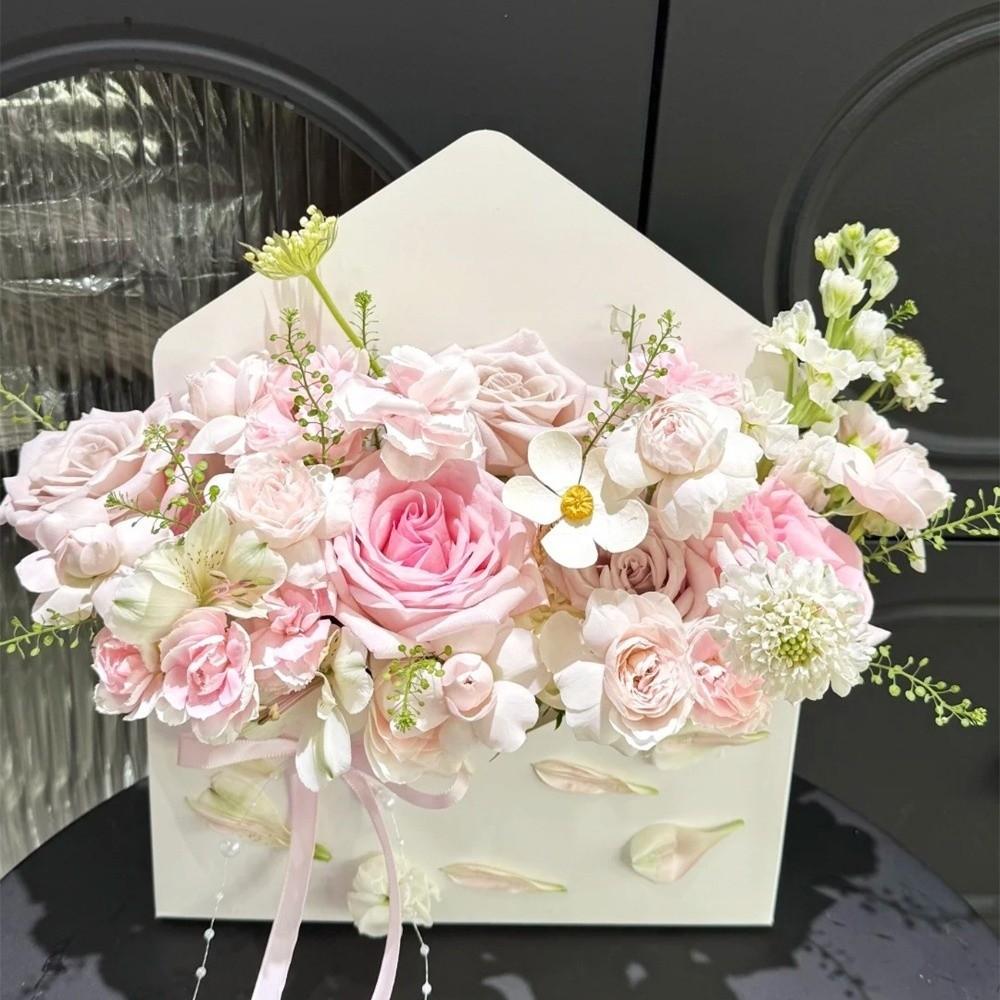 10 Pcs Hand-Folded Floral Gift Box Romantic Portable Flower Packaging Box Paper Flower Arrangement Box Wedding Supplies
