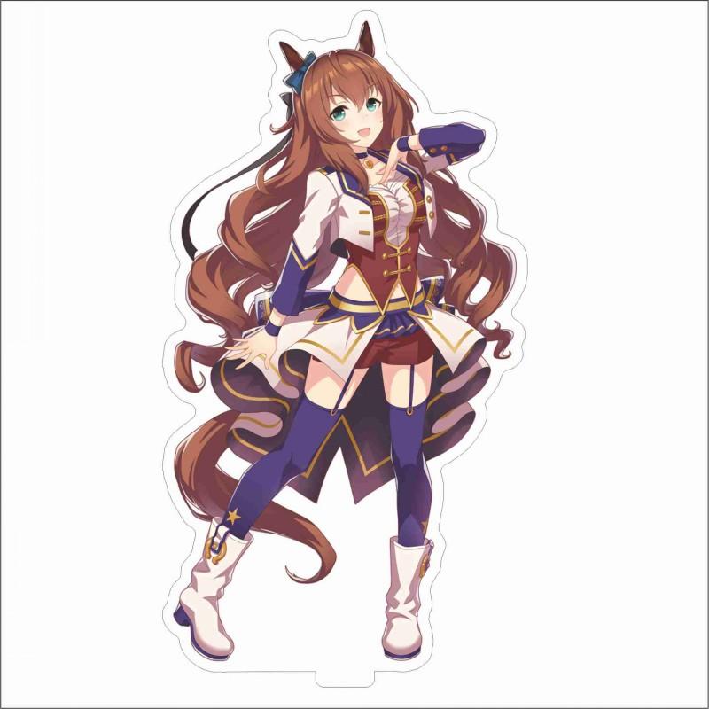 Japan Beautiful Derbil 15 Cm Cartoon Characters Acrylic Double-sided Stand Model Kawaii Cute Office Decoration Panel Permanent Recording Fans