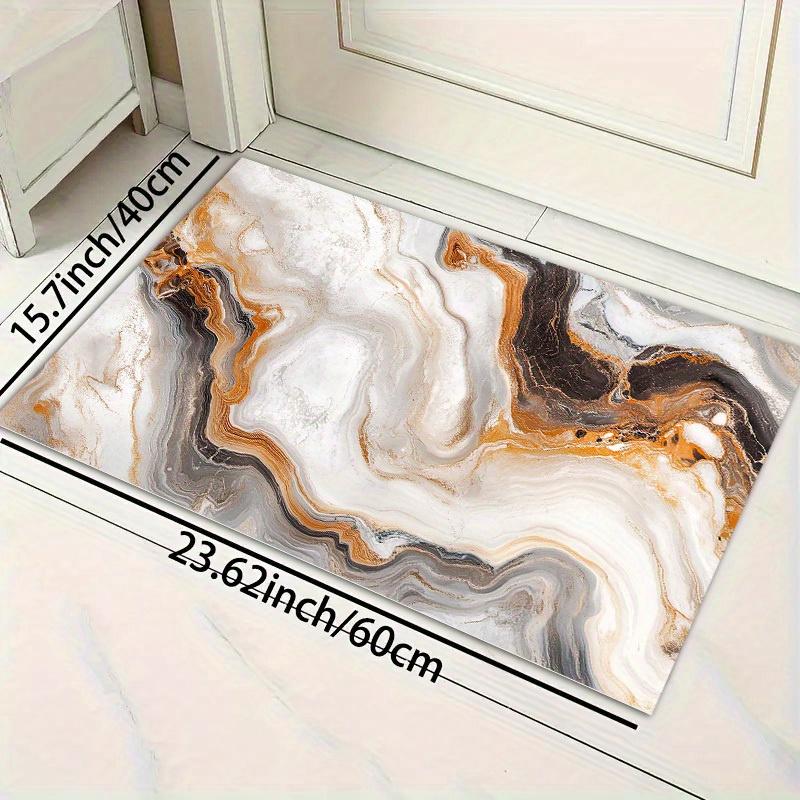 1Pcs Anti Fatigue Kitchen Rugs, Marble Print Waterproof Non-Slip Thick Cushioned Kitchen Mat Heavy Duty Comfort Standing Mat for Kitchen