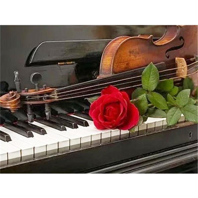 5D Paint With Diamonds Flower DIY Diamond Painting Rose Mosaic Rhinestones Pictures Wall Art Handicraft