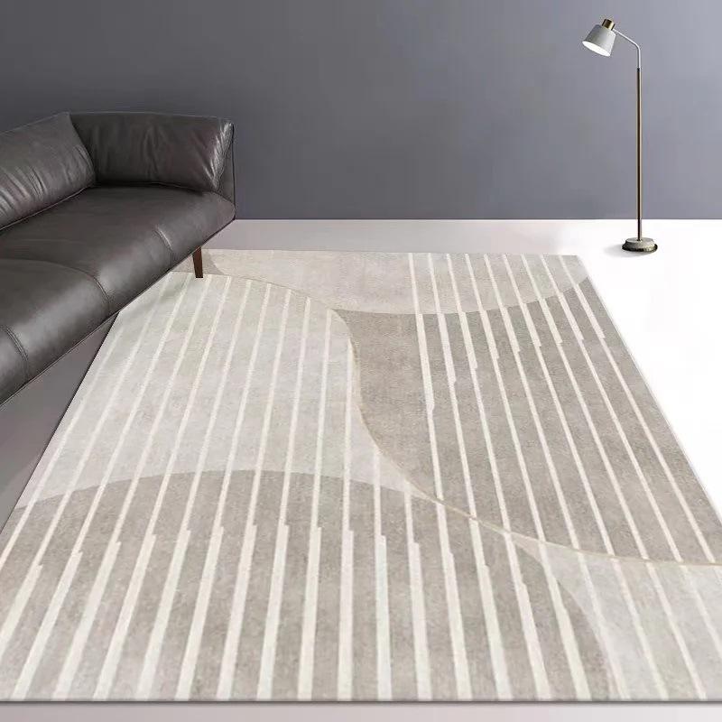 Japanese Style Quiet Wind Living Room Carpet Floor Mat Nordic Geometric Luxury Carpet Full Bedding Household Room Bedside Carpet