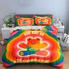 Colorful Bear with Hope Message Bedding Duvet Cover Set Duvet Cover Pillowcases  (1*Duvet Cover 2*Pillowcases, without duvet insert)