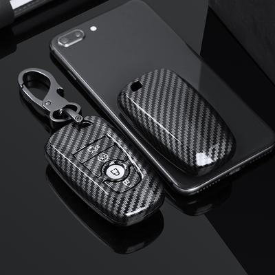 Glossy Carbon Fiber ABS Car Key Fob Case Cover For Ford Fusion Mondeo Mustang Edge Expedition EXplorer F-150 F-250 F-350