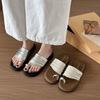 Muffin Thick-soled Cover Toe Cool Slippers Outer Wear Women's Shoes New Summer Beach Casual Versatile Silver Sandals