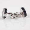 Pair Of Fashionable Men Round Shaped Cufflinks Office Meeting Events Anniversary Supplies Black