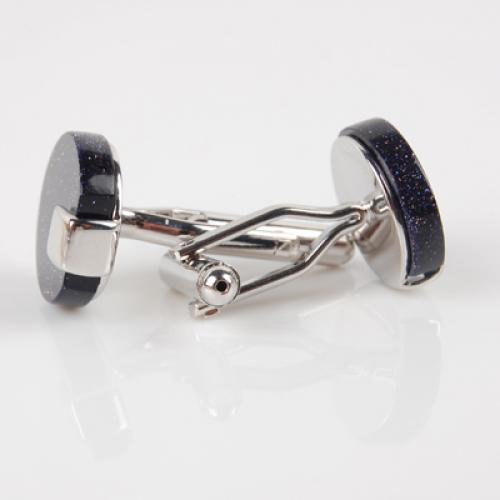 Pair Of Fashionable Men Round Shaped Cufflinks Office Meeting Events Anniversary Supplies Black