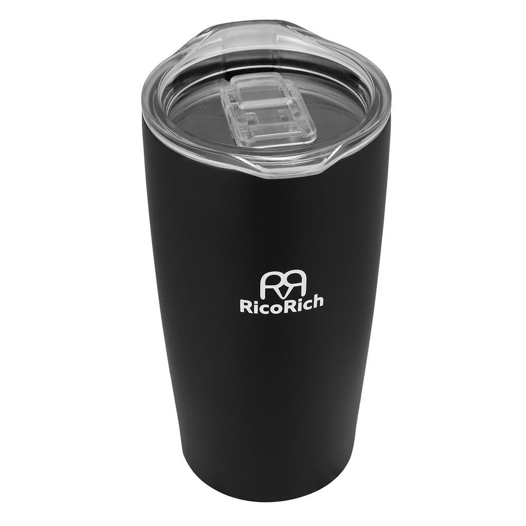 RicoRich Stainless Steel Tumbler with Vacuum Double Black Lid, Insulated, Wall, 540ml, (RRWB08-BK)