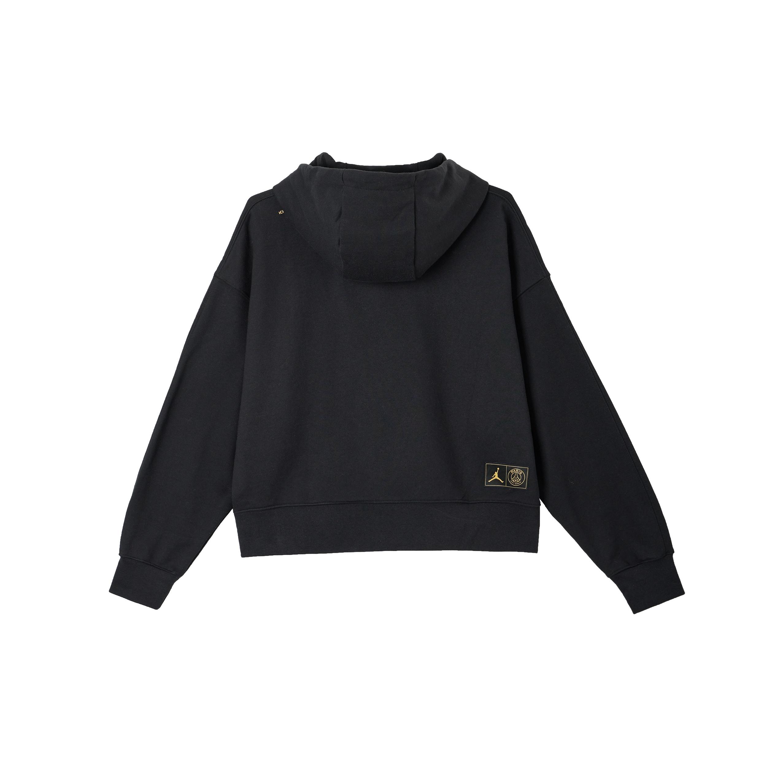 (WMNS) Air Jordan Logo Printing Pullover Hoodie Black Women s CW3926-010 M