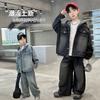 Children's Clothing Boys' Spring and Autumn Denim Suit 2026 New Spring Clothing Boys' and Boys' Sports Cool and Cool Trend