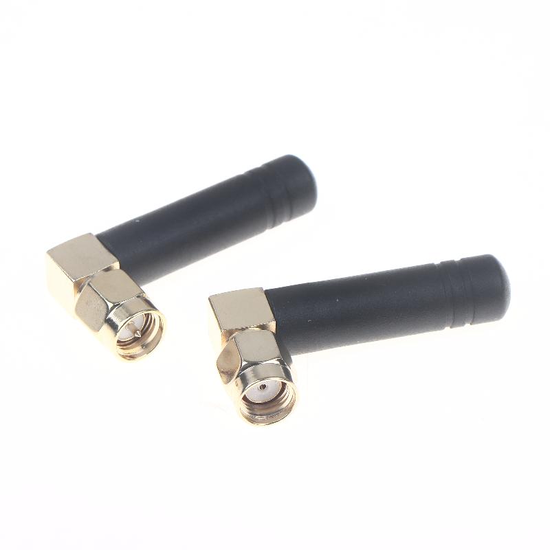 2Pcs Right/Bend Angle 2.4G Ultra Compact Mini WiFi Antenna With 2/3DBI Gain & SMA Male/Female Connector For Motherboard Modem