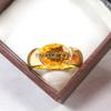 Citrine Oval Cut With 925 Sterling Silver Gold Plated Ring For Men's #A958 JL375669271677