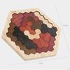 Hexagon Tangram Puzzle Chinese Hand 3D Riddles Brain Teaser Blocks Training