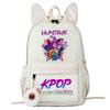 Large Capacity Schoolbag with Shoulder Strap; Student Three-piece Pencil Case Set