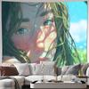 Dreamy Girl Face Nature Light Wall Tapestry Machine Washable All Season Decor Art Print Fantasy Portrait Design Home Quick Setup