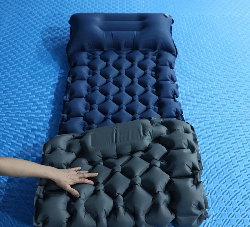 Compact Automatic Inflatable TPU Sleeping Mat Mattress Waterproof Camping Mat Outdoor Activities for Climbing air Camping Mat 198*68*9cm синий