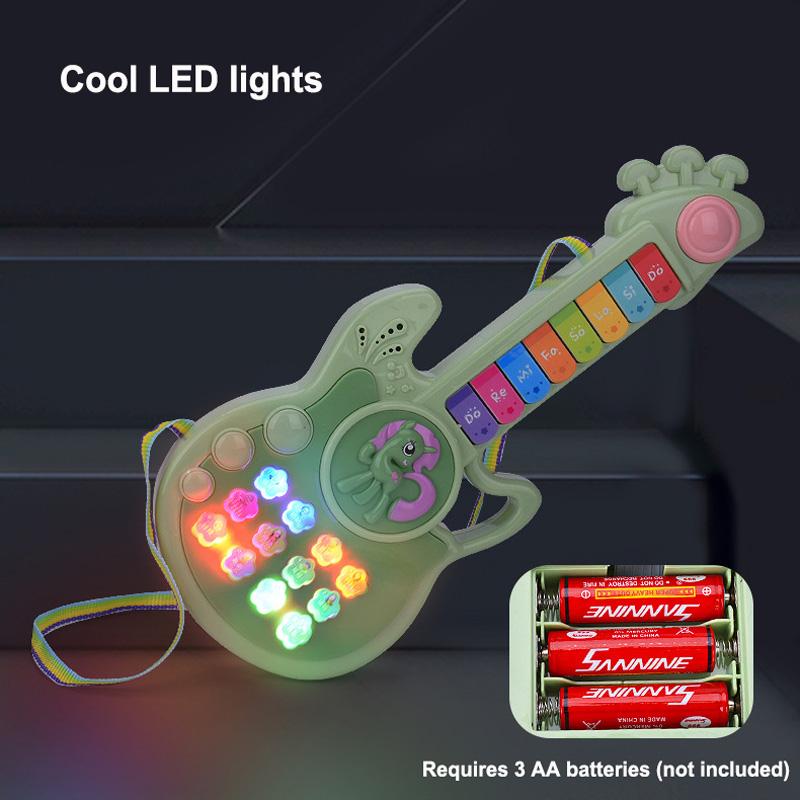 New Three-mode Children's Electric Guitar Button Cartoon Toy Piano Children's Early Education Educational Toy Musical Instrument