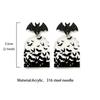 Acrylic Clear Ear Studs Halloween Bat Charm Earrings Stylish Party Gift Gothic Ear Rings Ear Jewelry for Horror Festival