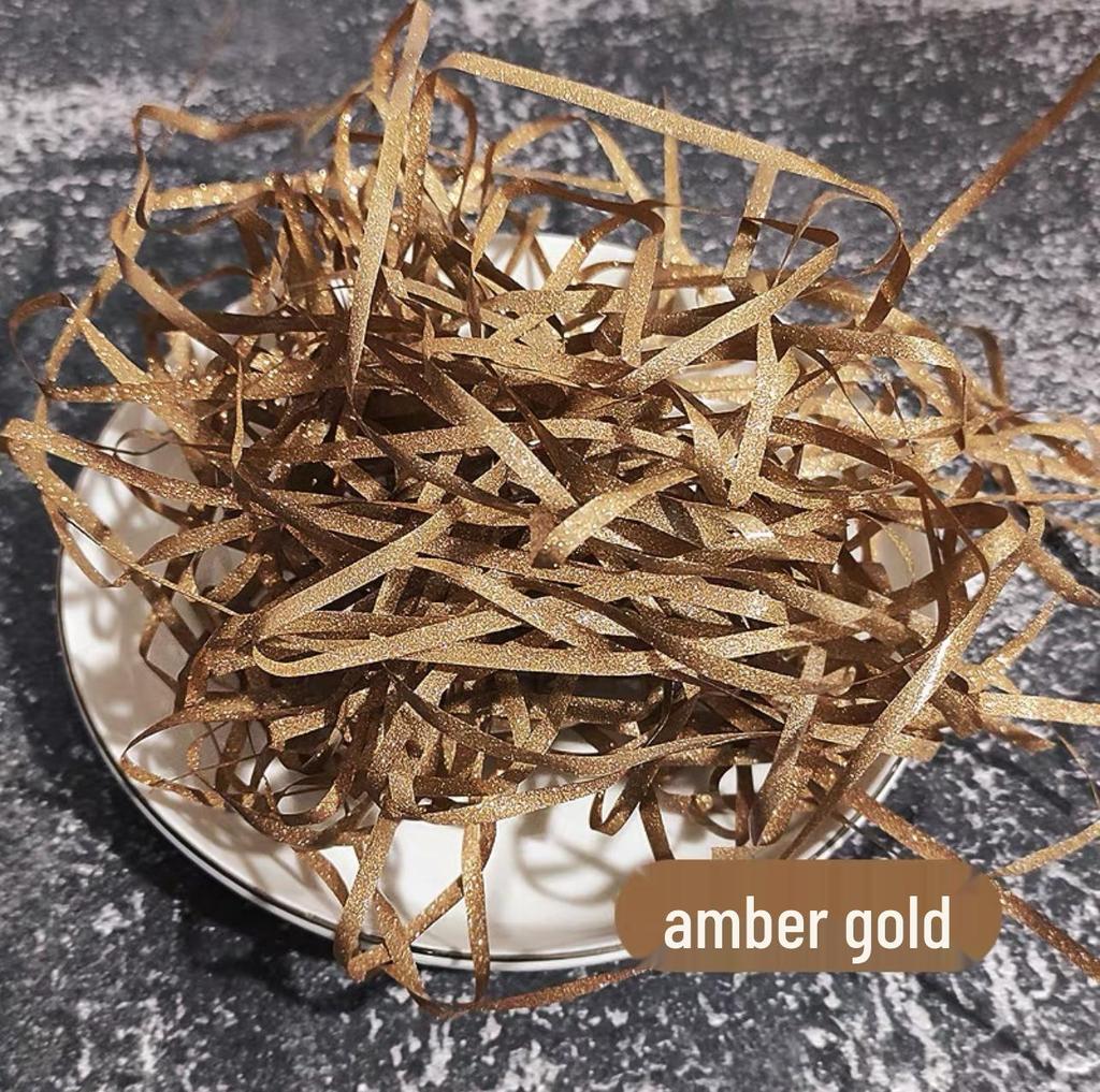 Raffia Papier Schnitzel Geschenkbox Füllmaterial - Glitzer Dekorative Konfetti für Partygeschenke
