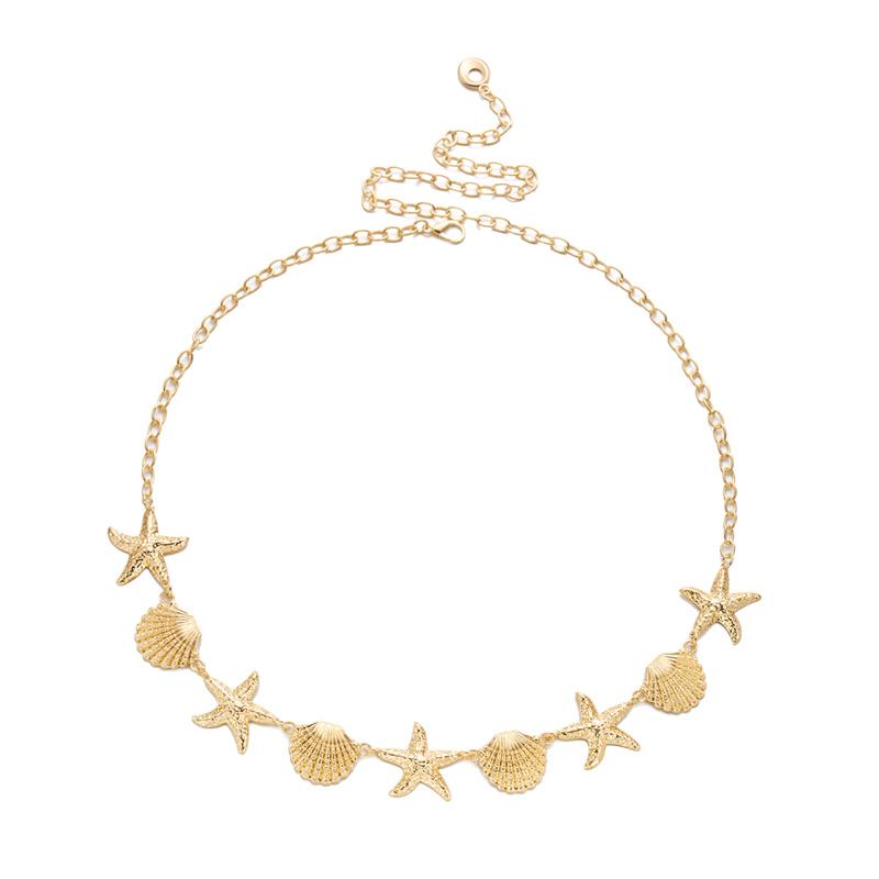 

Sexy Bikini Body Harness Metal Waist Chain Women Summer Beach Starfish Shell Belly Jewelry