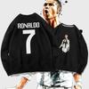 C Ronaldo Non. Pull à col rond 7 automne mode marque jeunesse loisirs sports épaule grande taille veste vêtements d'entraînement