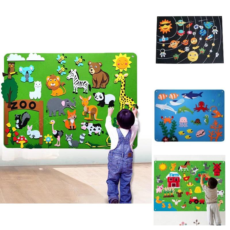 Educational Felt Wall Stickers For Children's Diy Crafts Enhance Intellectual Development Non-woven Material