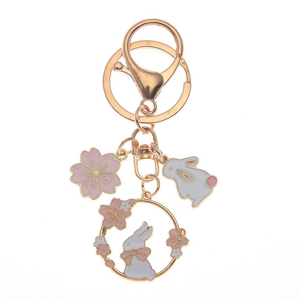 Accessories Bag Ornaments Key Accessories Bag Pendants Pink Sakura Rabbit Cat Keychain Key Rings