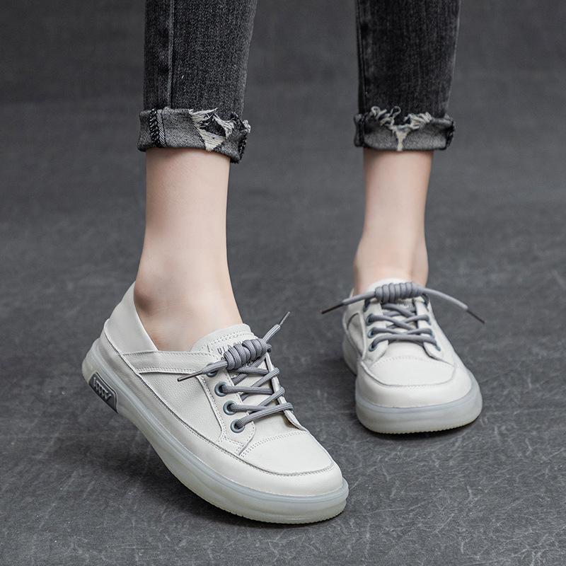 Women's White Shoes Summer Two Wear Flat Breathable Casual Shoes Soft Bottom Soft Surface Sports Board Shoes