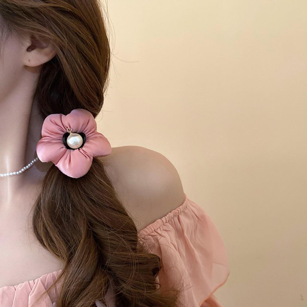 

2pcs Korean Style Sponge Puff Flower Hair Claw Exquisite Exaggerated Crab Clip Women чёрный