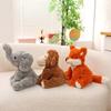 Wavy Fur Forest Animals Doll Soft and Adorable Plush Pig Monkey Fox Sheep Pillow Toy Elephant Reindeer Kawaii Super Soft Gift