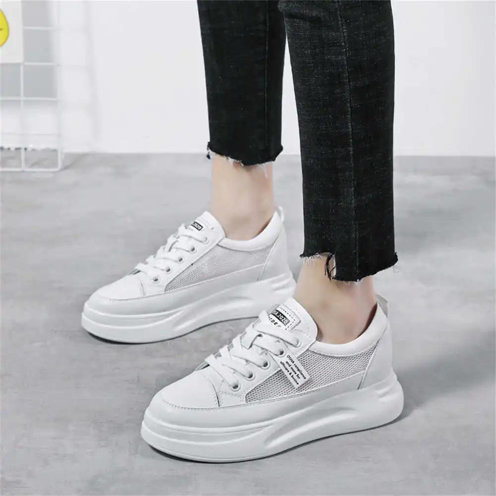 Round Toe Summer Man's Running Trainers Vulcanize Demi-season Sneakers Flat Shoes Black Sports 2024elegant Best 2024