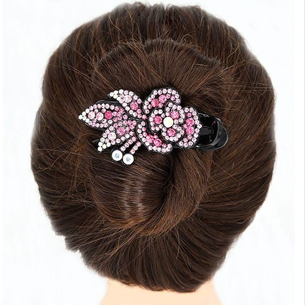 

Ornaments Hairstyle Design Tool Rhinestone Hair Clip Korean Duckbill Clip Women Hair Accessories