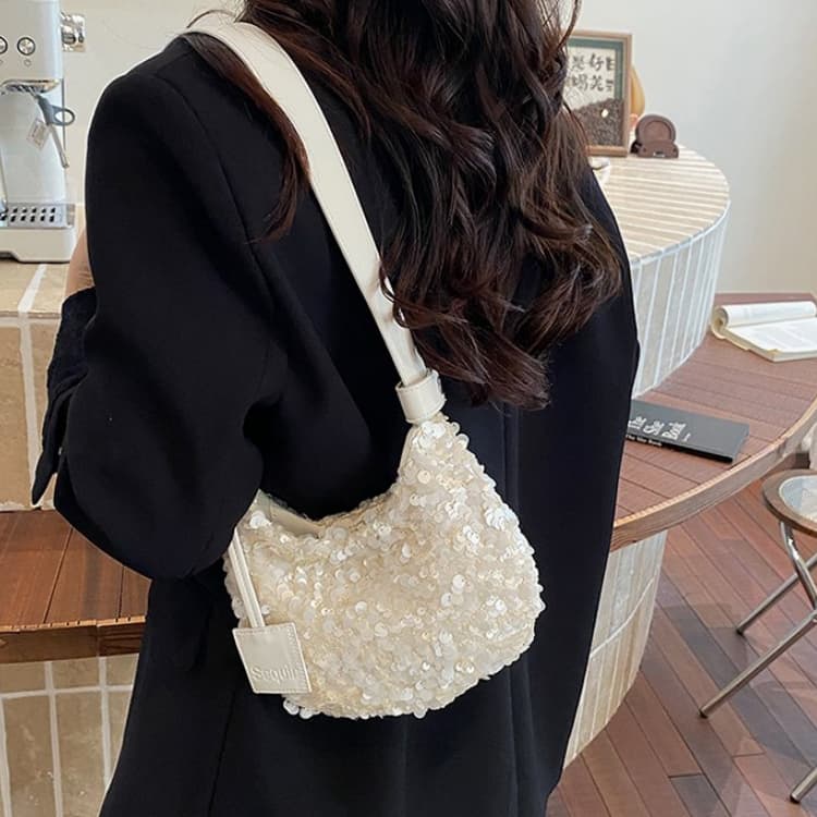 Sequined Crescent Armpit Bag Women's Shoulder Messenger Bag