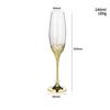 Kreativt Kristallglas med Diamantbägare, Bröllopschampagneglas, Färgbox, Premium Retrobägare, 2-pack