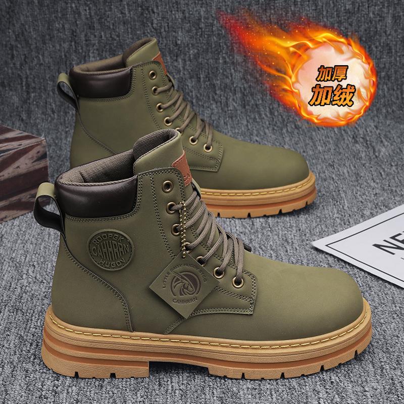 Luxury Brands Riding Boots Walking Shoes for Men Outdoor Boots Men's Ankle Boots Winter New High Top Casual Shoes Classic Design