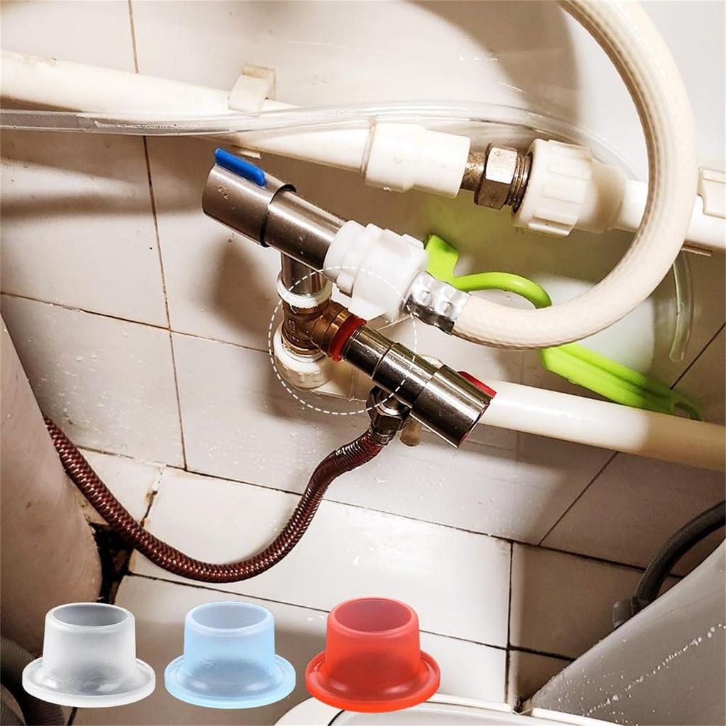 Faucet Leak Proof Sealing, Triangular Faucet Leak Proof Silicone Plug, Silicone Material Tape, Rubber Hose Sealing Ring, To Prevent Leakage
