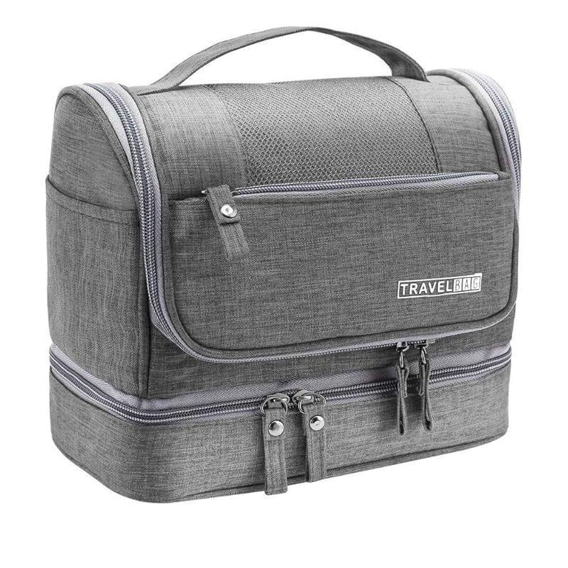 Handing Toiletry Bag, Well Divided Toiletry Bag for Travel, Waterproof Travel Dopp Kit