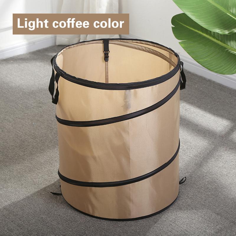 

Outdoor Portable Trash Can With Clip Collapsible Waterproof With Carrying Handle S кофейный