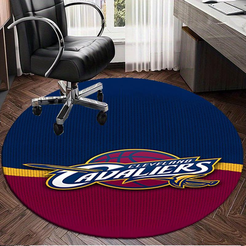 football Cavaliers Logo Round Rug for Livingroom,Bedroom, Palyroom, Chair Rug, Area rug, Circle Carpet, Large Size Fan Christmas gift