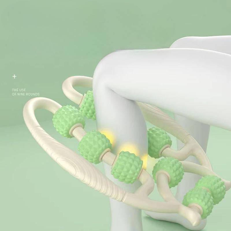 Circular leg squeezer Beauty Leg squeezer Big Calf massager Yoga roller squeezer Muscle relaxation nine-wheeled leg massager