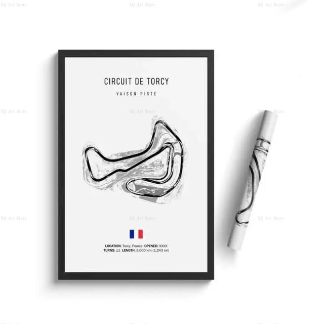 Nordic France Spain Imola Racing Track Circuit Canvas Painting F1 Wall Art Posters Aesthetic Motorsport Decoration Room Decor