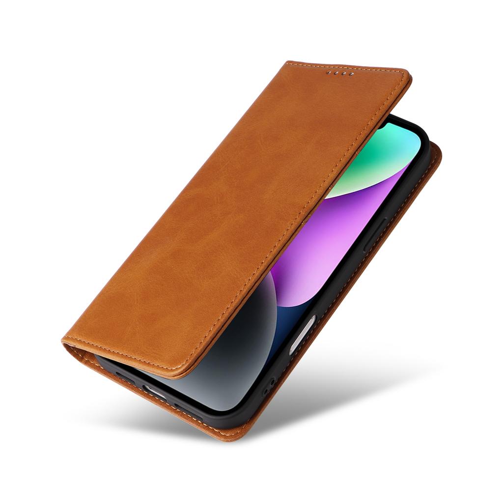 For iPhone 14/13 Case RFID Blocking PU Leather Phone Wallet Cover
