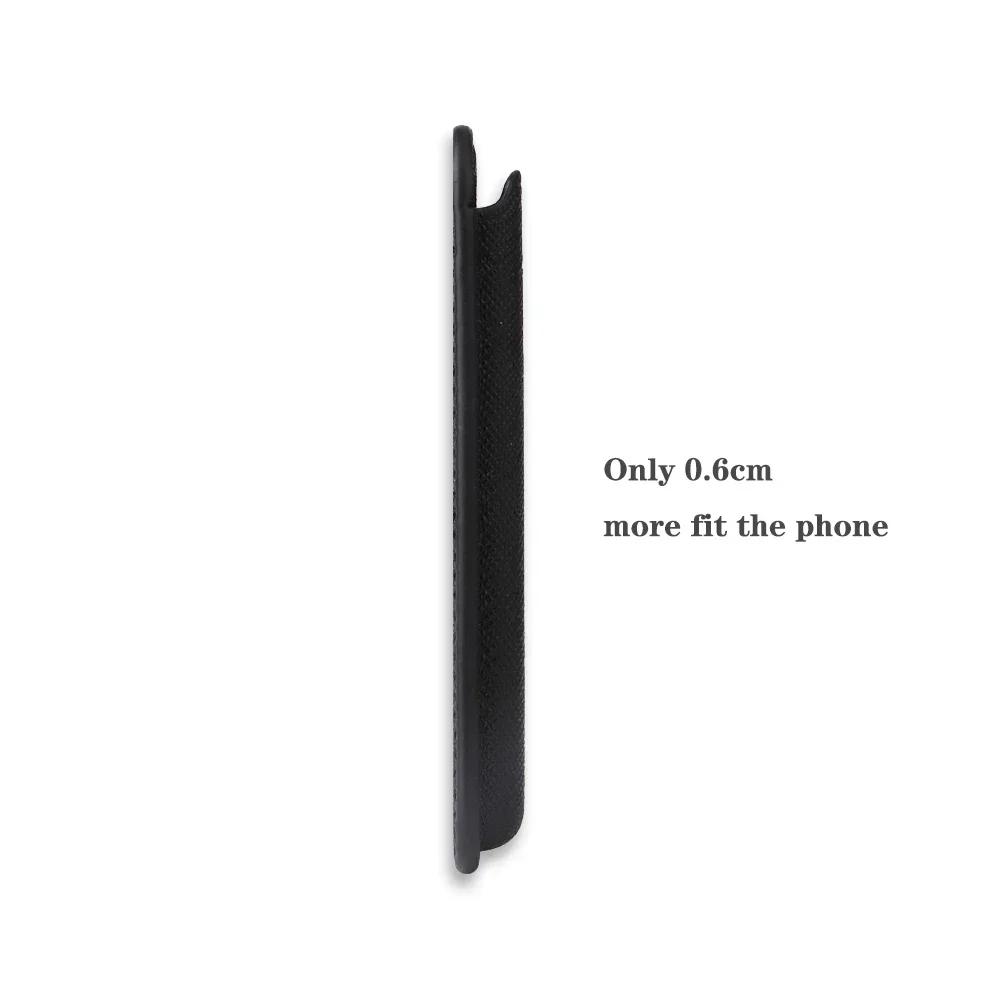 Porte-cartes de luxe Business Sle Bla Type Magnétique Fort Cuir Saffiano pour Iphone 17 16 15 14 MagSafe Portefeuille en Fibre de Carbone Téléphone