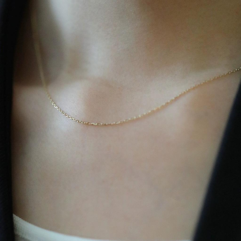 Colier clasic din argint S925, simplu, combinat, ultrafin, reglabil, lanț pentru claviculă, lanț încrucișat, lanț de bază