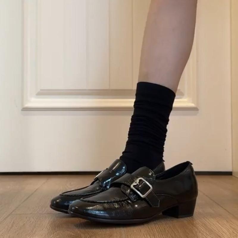 Anti-slip Shoes - New Style Women's Round-toe Shoes with Thick Heels, Single Sole