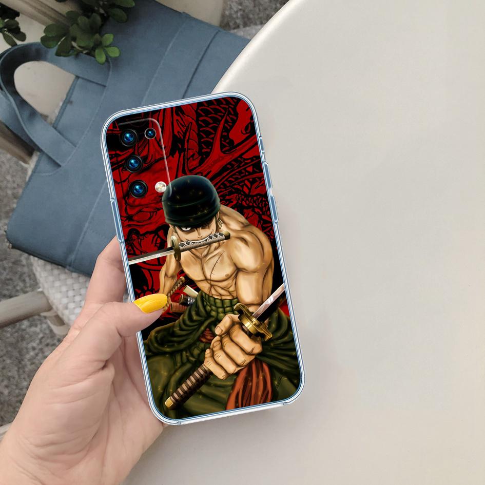 FM50 Zoro One Piece Soft Shell Transparent Phone Case for Samsung Galaxy A04 A04S A14 A23 A34 A54 M23 M33 M52 M53